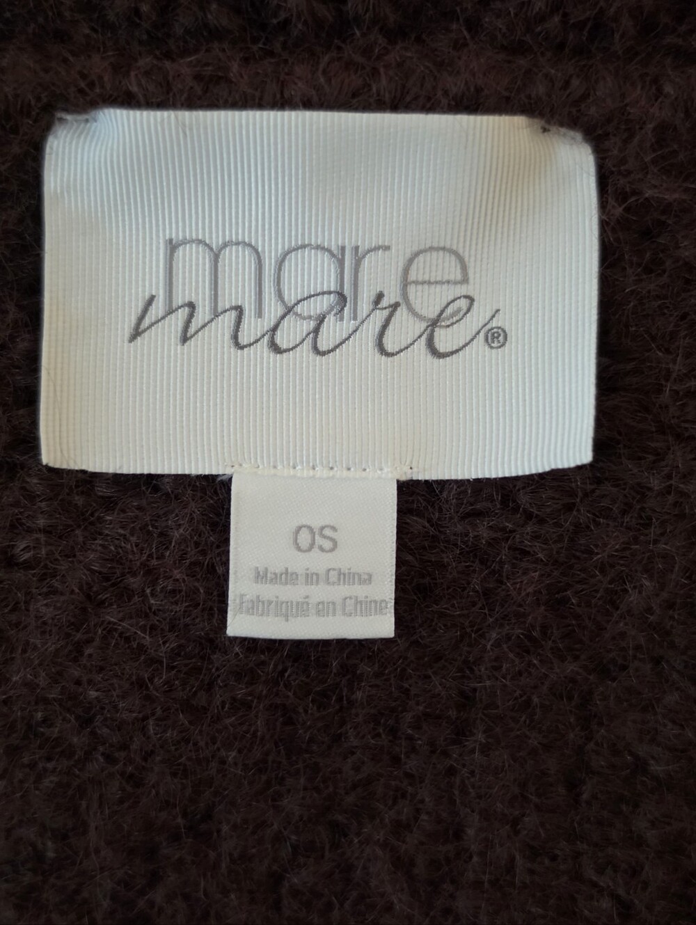 Mare Mare Anthropologie Cropped Fuzzy Shrug Cardigan Brown One Size Cozy Boho - Picture 10 of 10